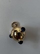 Antik Huset præsenterer: Kugle med sten Charms / Vedhæng i 14 karat Højde 17,78 mm