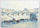 L'Art præsenterer: Pont d'Austerlitz, Paris, ekspressionistisk oliemaleri