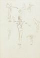 L'Art præsenterer: Eileen Alice Soper, "Sliding on the Ice I", tegning, listet britisk kunstner.