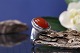 Antik Huset præsenterer: Georg Jensen sterlingsølv karneol ring 46B Størrelse 65.