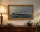L'Art præsenterer: Antonio Jacobsen, oliemaleri på malerplade, listet dansk-amerikansk marinemaler.