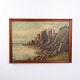 Oil Painting with Coastal Landscape, Rock Formations and ...