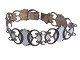 Bernard Meldahl sterling silverBlack and white enamel bracelet from around 1950