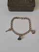 Bismarck sølv armbånd med 3 charms