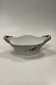 Danam Antik præsenterer: Royal Copenhagen Art Nouveau Oval Skål med Sølvsmede håndtag og sommerfugl dekoration ...