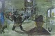 L'Art præsenterer: Sören Andersson (f. 1941), bymotiv, oliemaleri på plade, listet svensk kunstner.