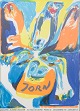 L'Art præsenterer: Asger Jorn, udstillingsplakat, listet dansk billedkunstner.