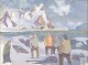 L'Art præsenterer: Halfdan Hauge, “Nordkap”, olie på lærred, listet norsk maler.