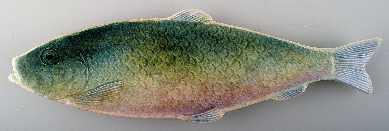 Gustavsberg fish shaped earthenware dish. 
