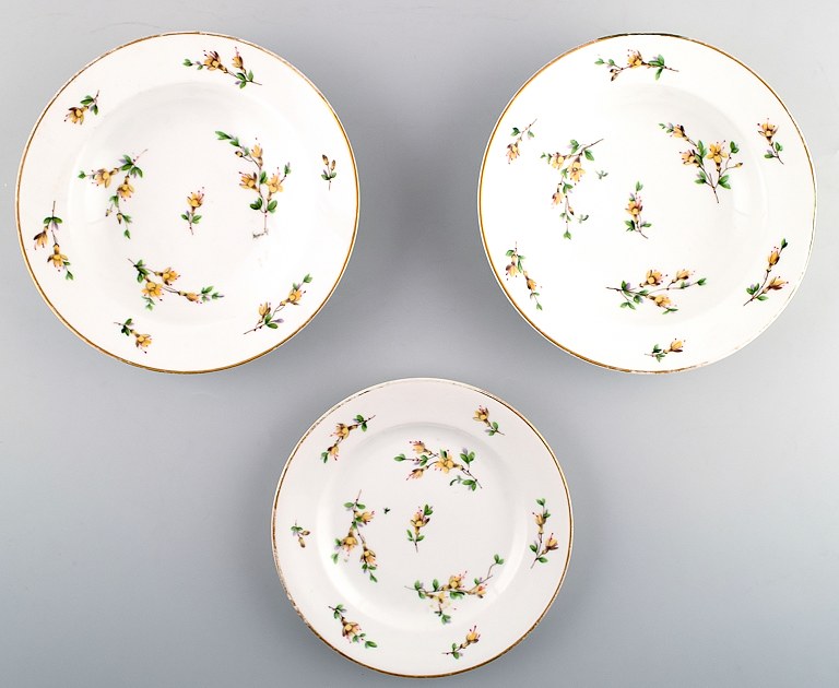 Royal Copenhagen 3 antique yellow barberry dishes.
