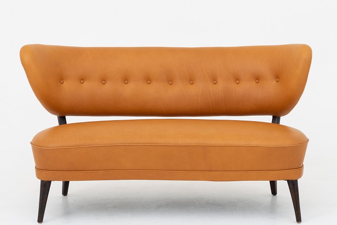 Otto Schultz / Boet, SwedenReupholstered sofa in Shade Coganc leather w. legs in stained beech.1 pc. in stockRenovatedLocation: KLASSIK Flagship Store - Bredgade 3, 1260 KBH. K.