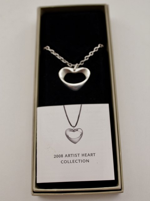 Georg Jensen sterling silver Artist Heart 2008  dess. Henning Koppel.