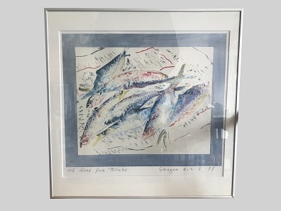 Graphic print
51 cm x 51 cm with frame
Bente Linnemann, signed
