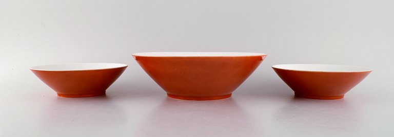 Kenji Fujita for Tackett Associates. Tre skåle i porcelæn. Dateret 1953-56.
