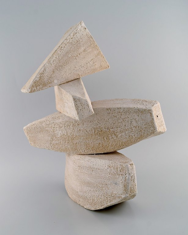 Christina Muff, Danish contemporary ceramicist (b. 1971). Unique sculpture in 
glazed stoneware with porcelain coating.
