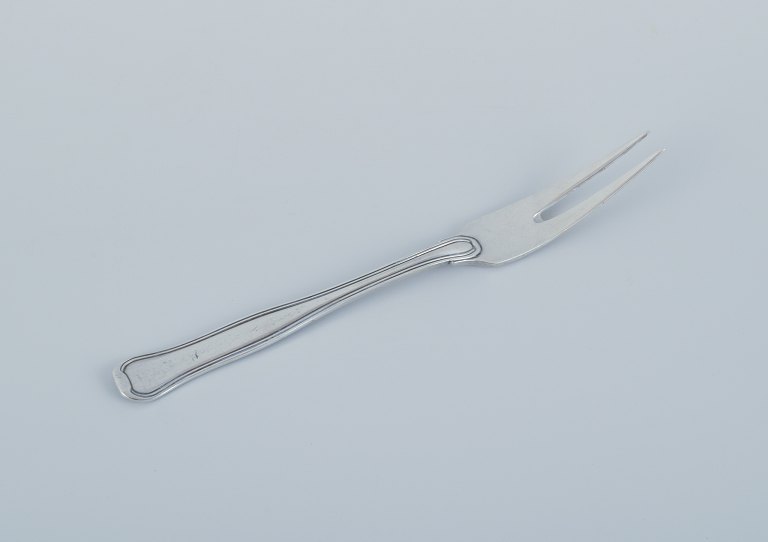 Georg Jensen Old Danish, cold meat fork in sterling silver.