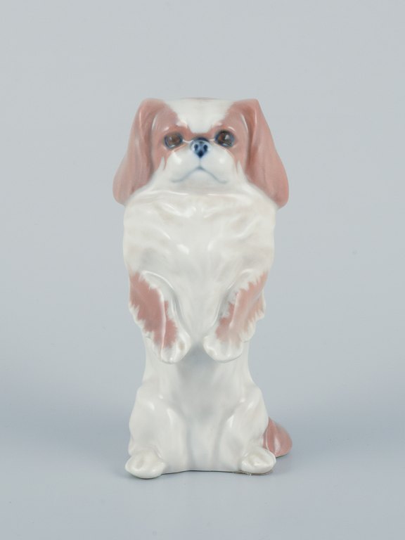 Royal Copenhagen, porcelain figurine of standing Pekingese dog.