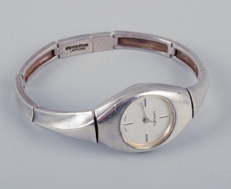 Björn Weckström for Lapponia, Finland. Dame armbåndsur i sterlingsølv.
Quartz-værk.