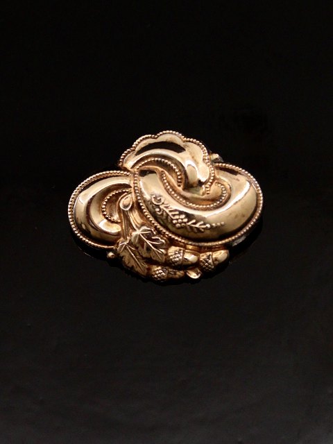 Gold-plated sterling silver brooch