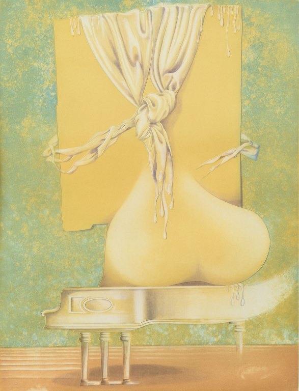 Bert-Johnny Nilsson (1934–2004), Surrealistisk komposition.
Sverige, 1976.