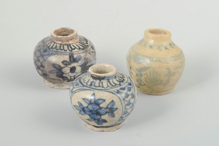 Three Small Vases, Korea.