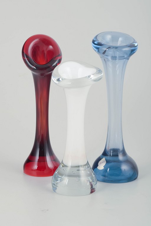Mantorp Glasbruk & Skånska Glasbruket
Three vases.