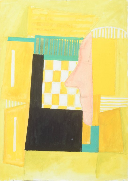 Osmund Hansen
Abstrakt komposition.
Gouache på papir.