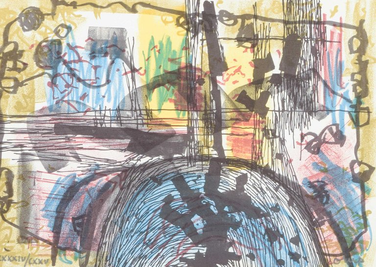 Bengt Orup
Farvelitografi. Signeret med blyant samt nummereret.