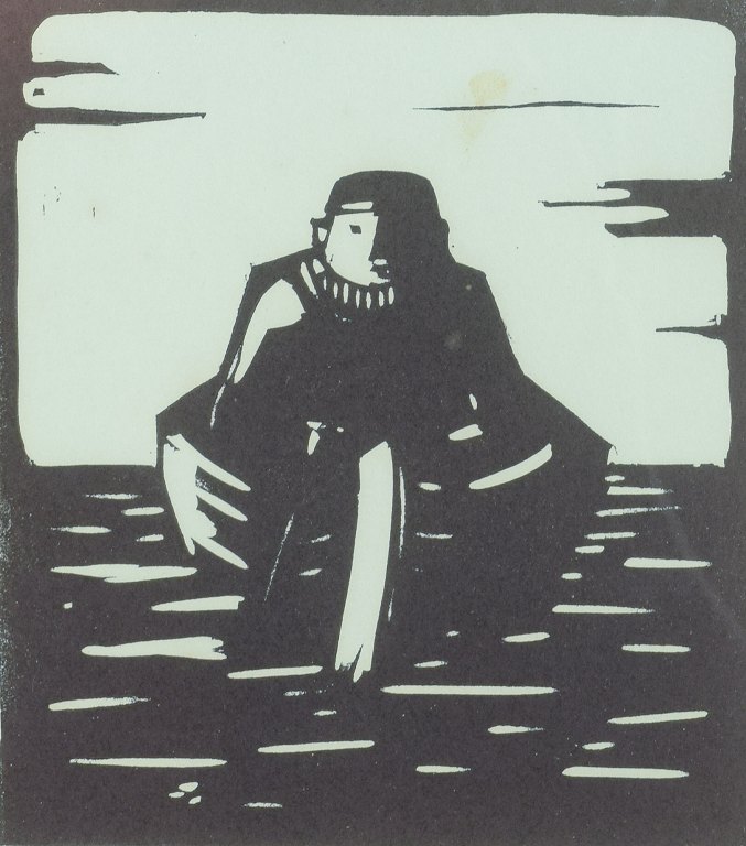 Åke Holm
Træsnit med bibelsk motiv.