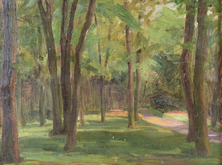 French artist
Forest Scene from Toulon.
Oil on canvas.