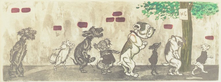 Boris O’ Klein
“Dirty Dogs of Paris”.
Offset print.