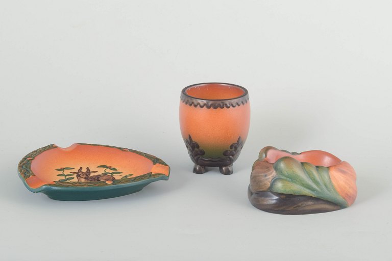 Ipsens Enke
Ashtray, vase and pipe holder. Denmark, circa 1920s–30s.
