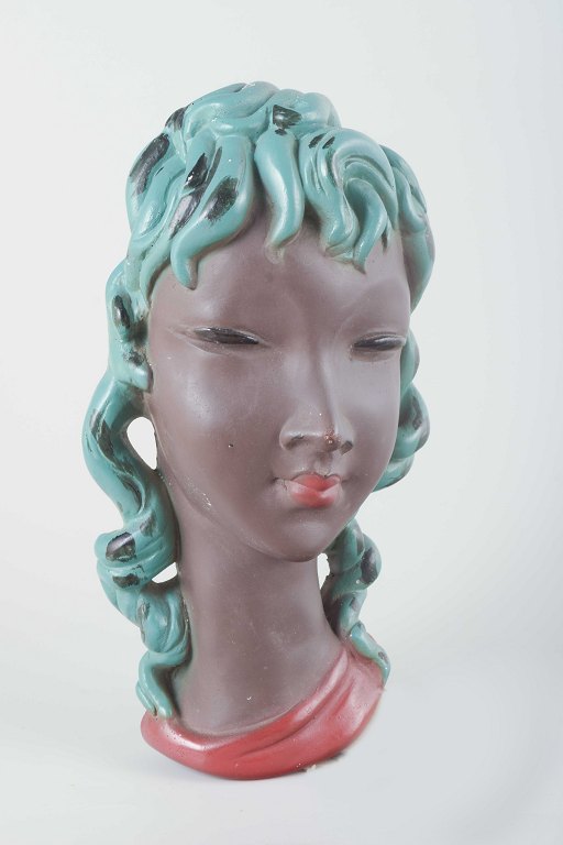 Gino Manca
Ceramic bust, mid-20th century.