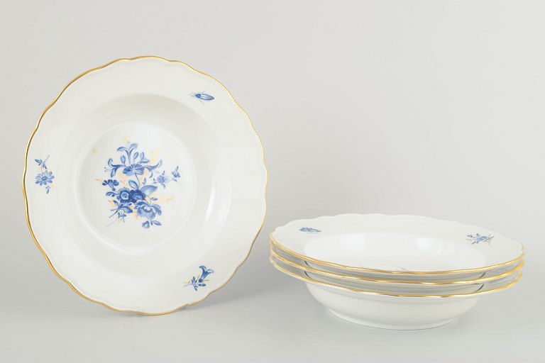 Meissen
4 dybe tallerkener, tidligt 1900-tal.