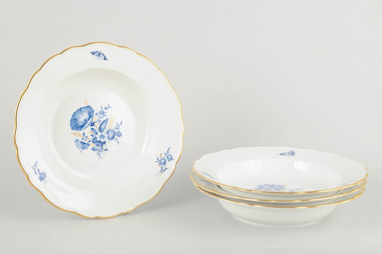 Meissen
4 dybe tallerkener, tidligt 1900-tal.