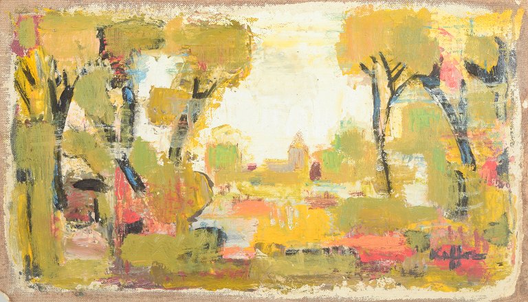 Charles Kiffer (1902–1992)
Landskab.
Olie på lærred. 1960’erne.