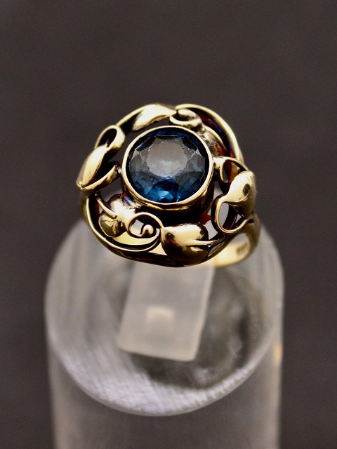 14 karat vintage guld ring med turmalin