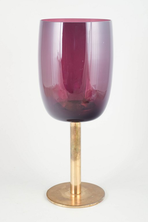 Hans-Agne Jakobsson for Markaryd
Monumental mouth-blown glass candle holder, 1960s.