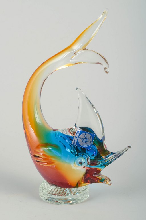Murano Glas
Farverig glasskulptur af fisk, 1960/70’erne.