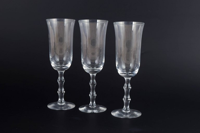 Simon Gate for Orrefors, set of 3 champagne glasses.