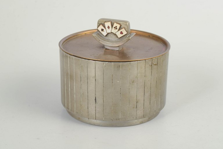 GAB Sweden, Bridge card holder in pewter.