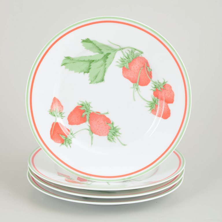 Bill Goldsmith for Limoges, Fraise, sæt på 4 frokosttallerkener.
