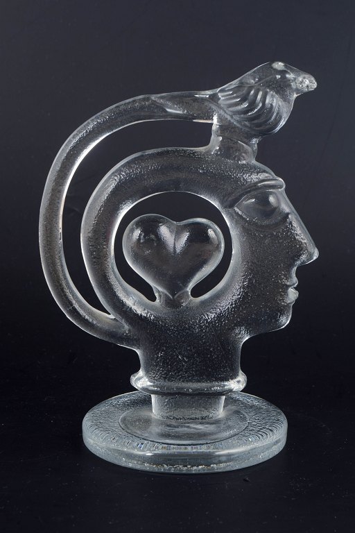 Bertil Vallien for Kosta Boda, figurative glass sculpture.
