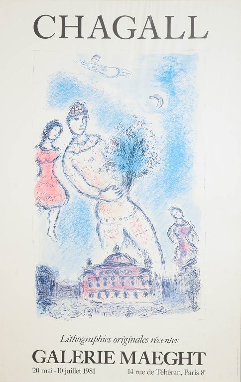 Marc Chagall, exhibition poster for Galerie Maeght.