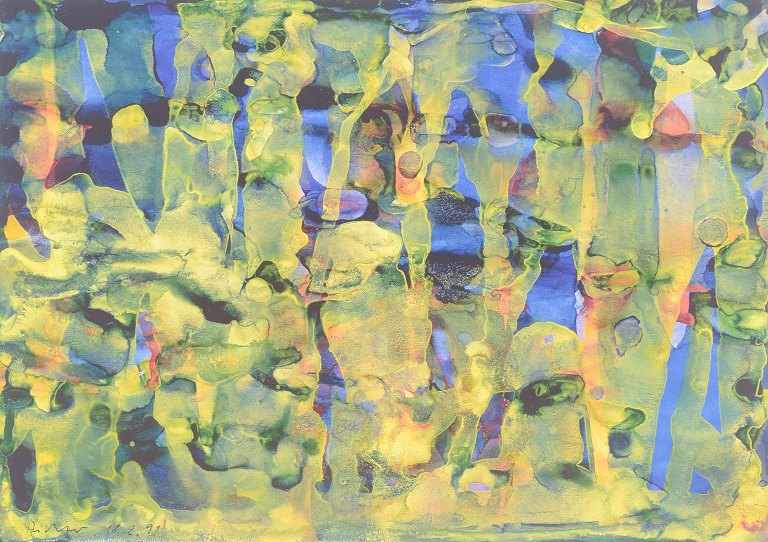 Gerhard Richter, colour print, listed German artist.