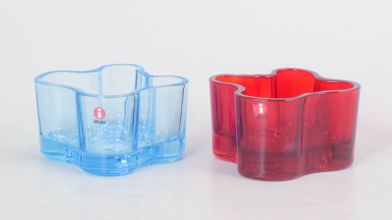 Alvar Aalto for Iittala, set of two tealight holders.