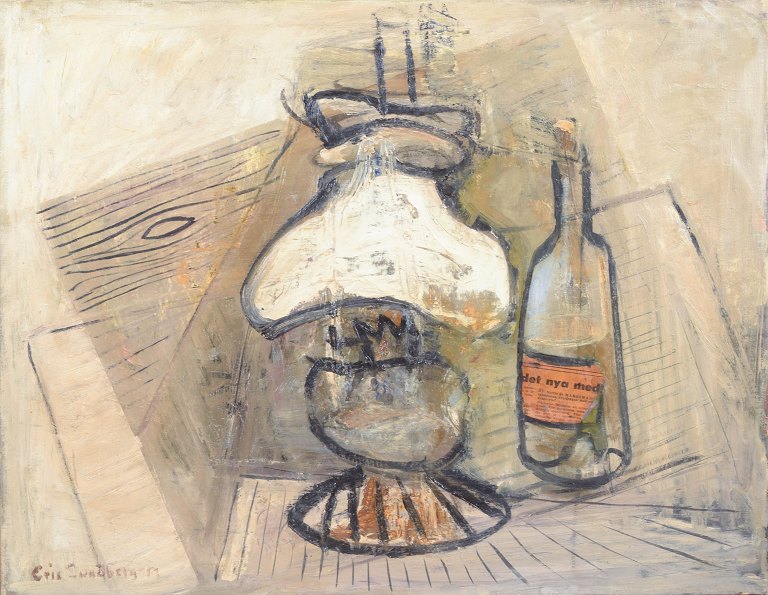 Eric Lundberg, oil on canvas, listed Swedish artist.