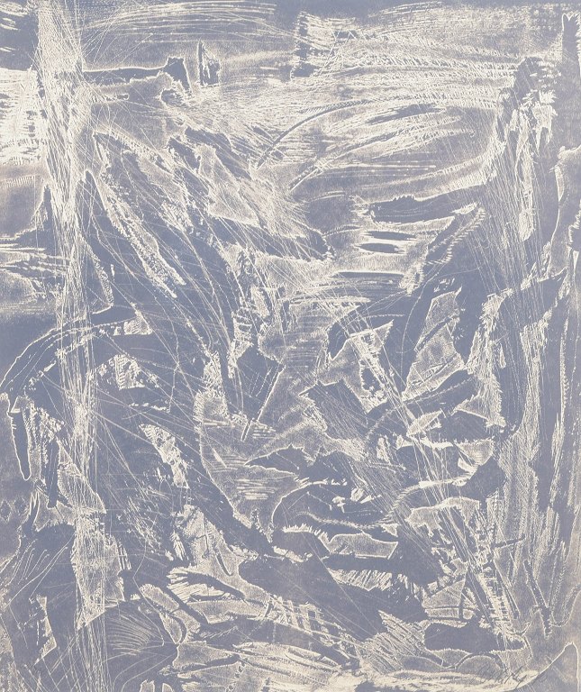 Per Kirkeby, colour zincograph, listed Danish visual artist.