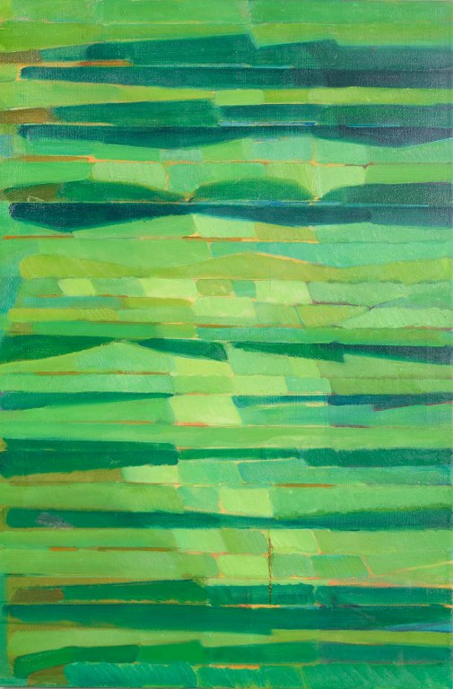 Cor Vrins, oil on canvas, listed Dutch visual artist.