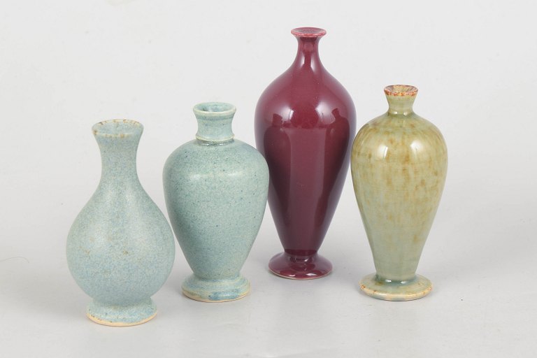 Per Liljegren, set of four miniature vases.